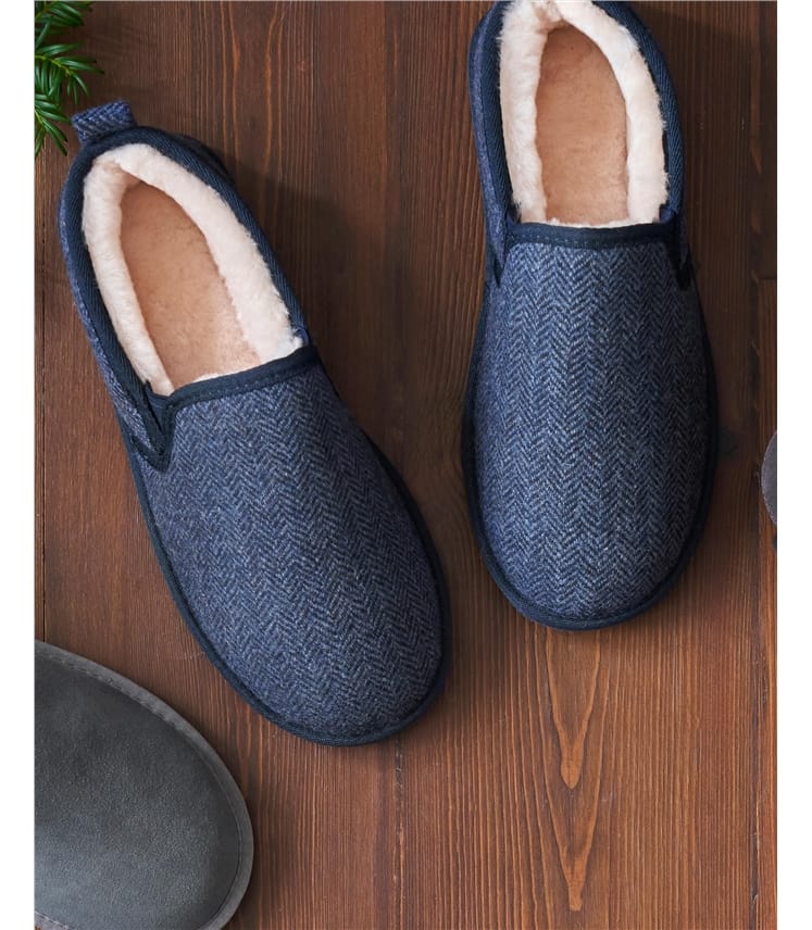 mens herringbone slippers