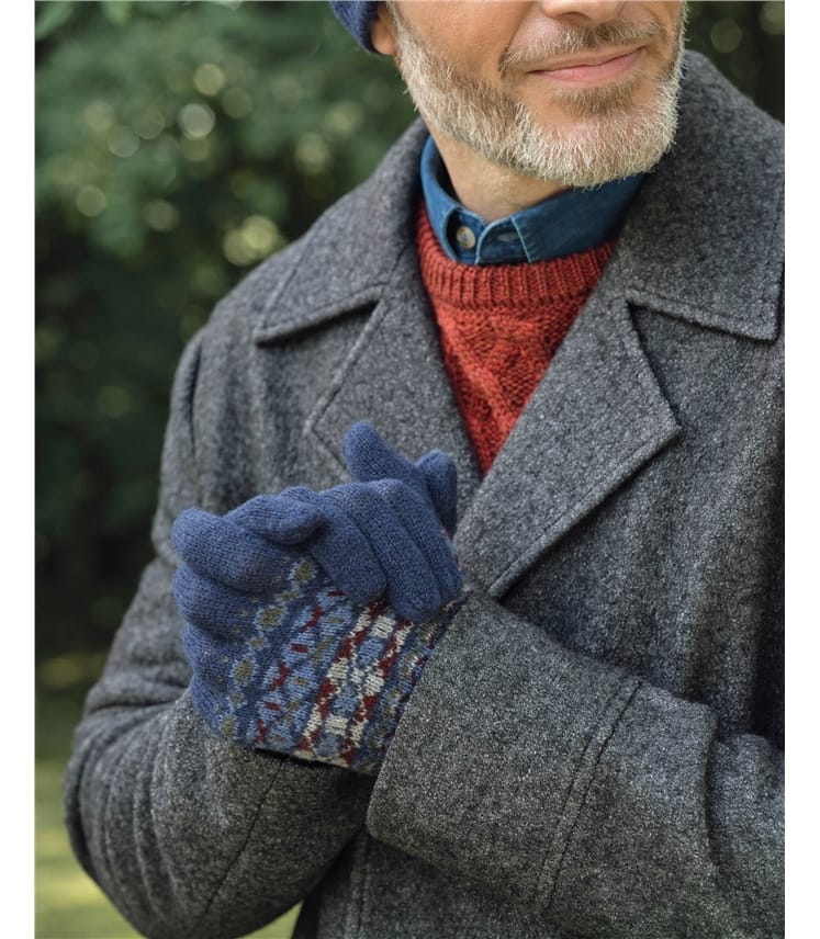Mens Fairisle Lambswool Gloves