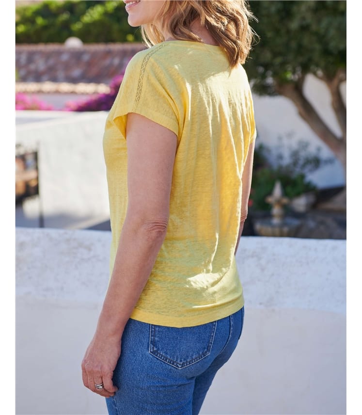 T-Shirt aus Leinen für Damen