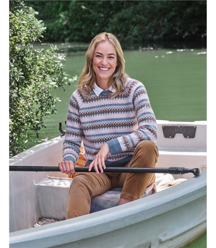 Pull raglan Fairisle givré