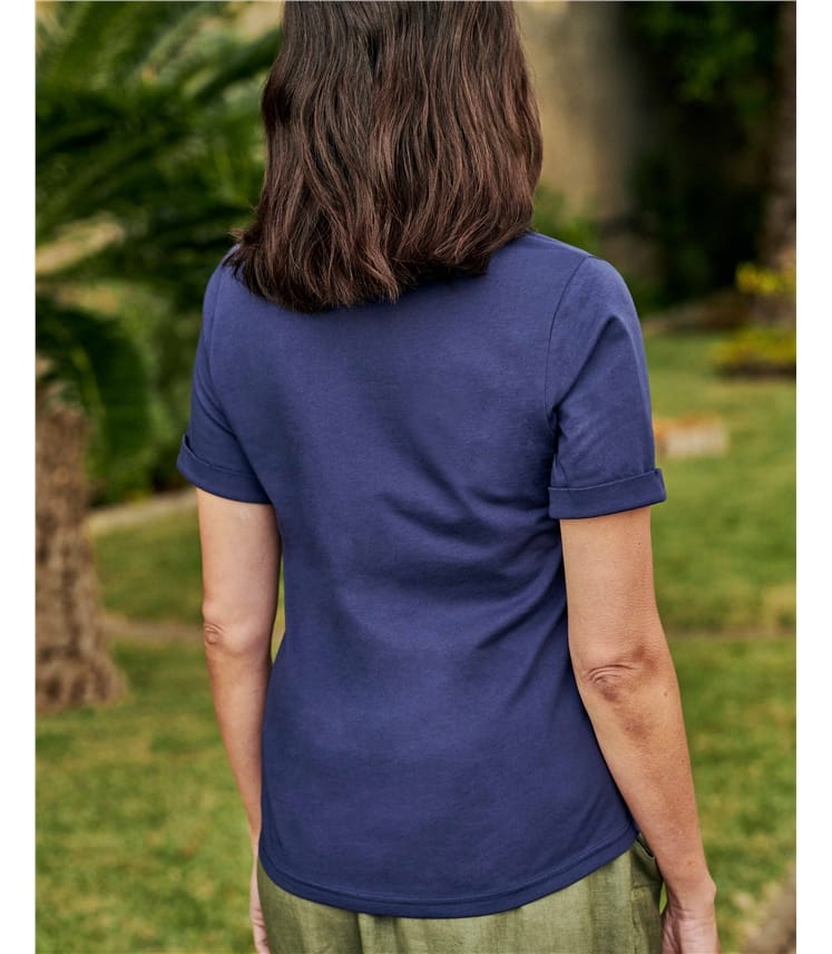 T-shirt à encolure dégagée - Femme - Pur coton Bio