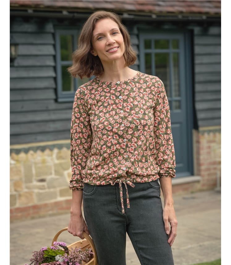 Tie Hem Button Top
