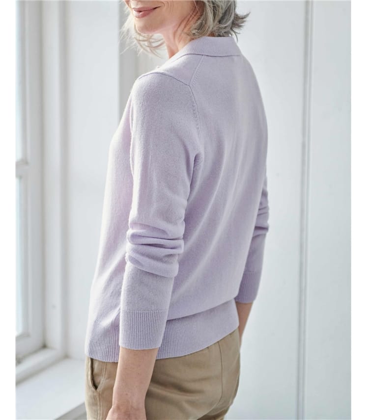 Polo en maille - Femme - Cachemire & Mérinos