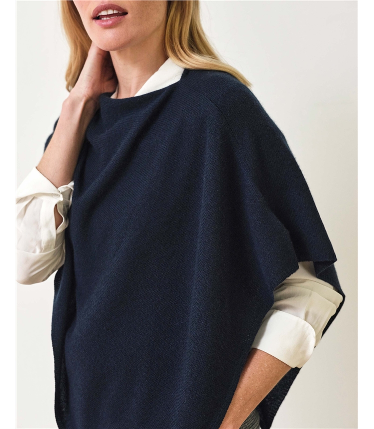 Organic Cashmere Gassato Poncho