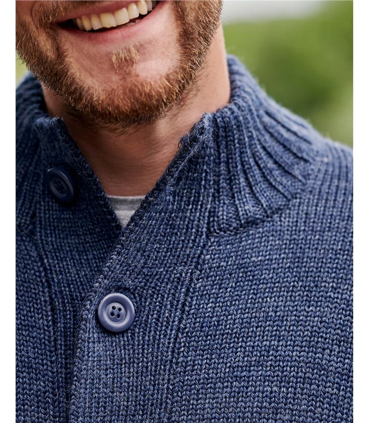 100% Pure Wool Button Everyday Cardigan