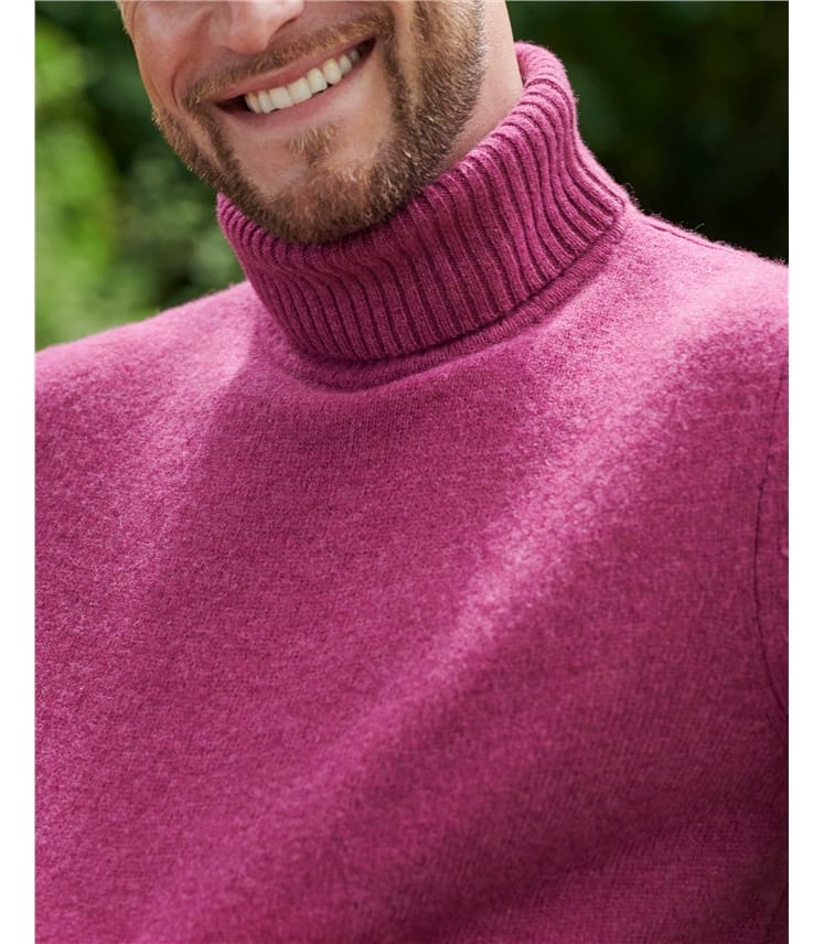 Rollkragenpullover aus Lammwolle für Herren