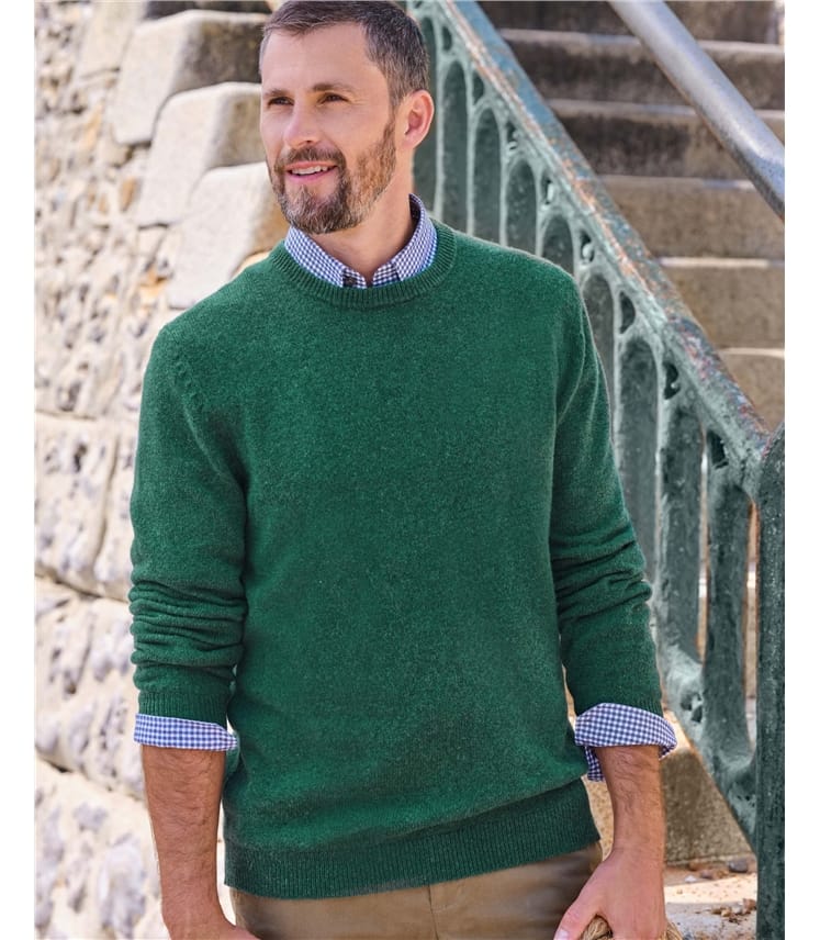 WoolOvers Men's V Neck Lambswool Sweater
