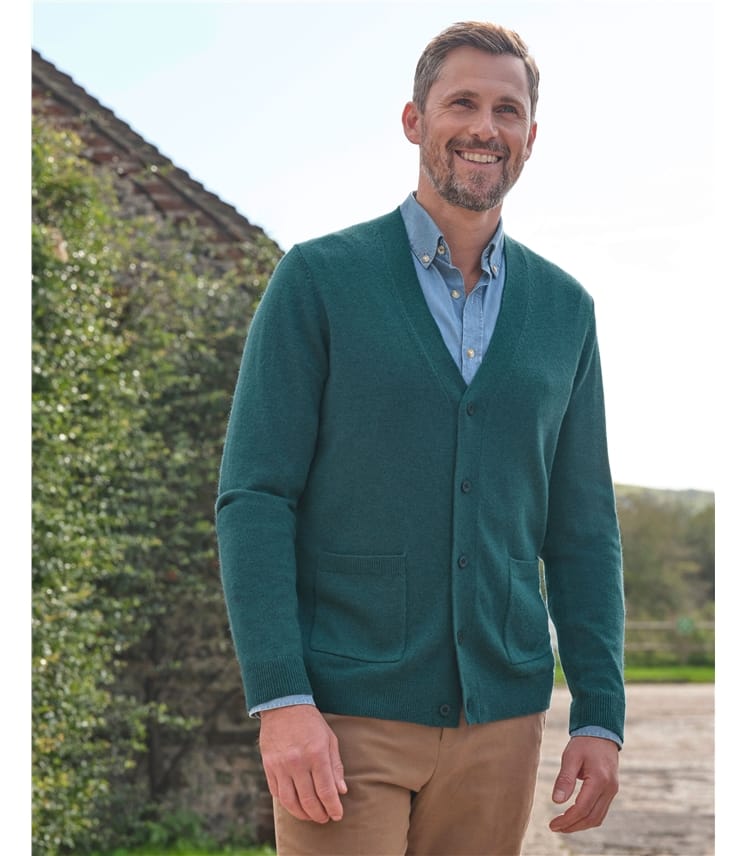 Cashmere and Merino V Neck Cardigan