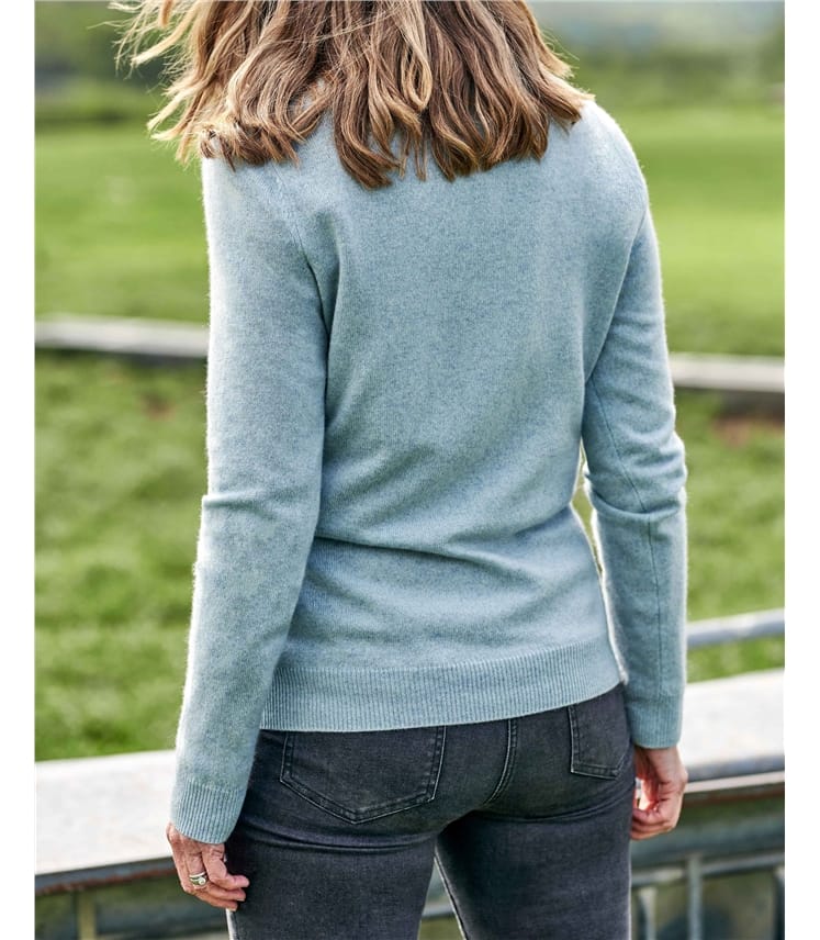 Cashmere and Merino Crew Neck Knitted Jumper