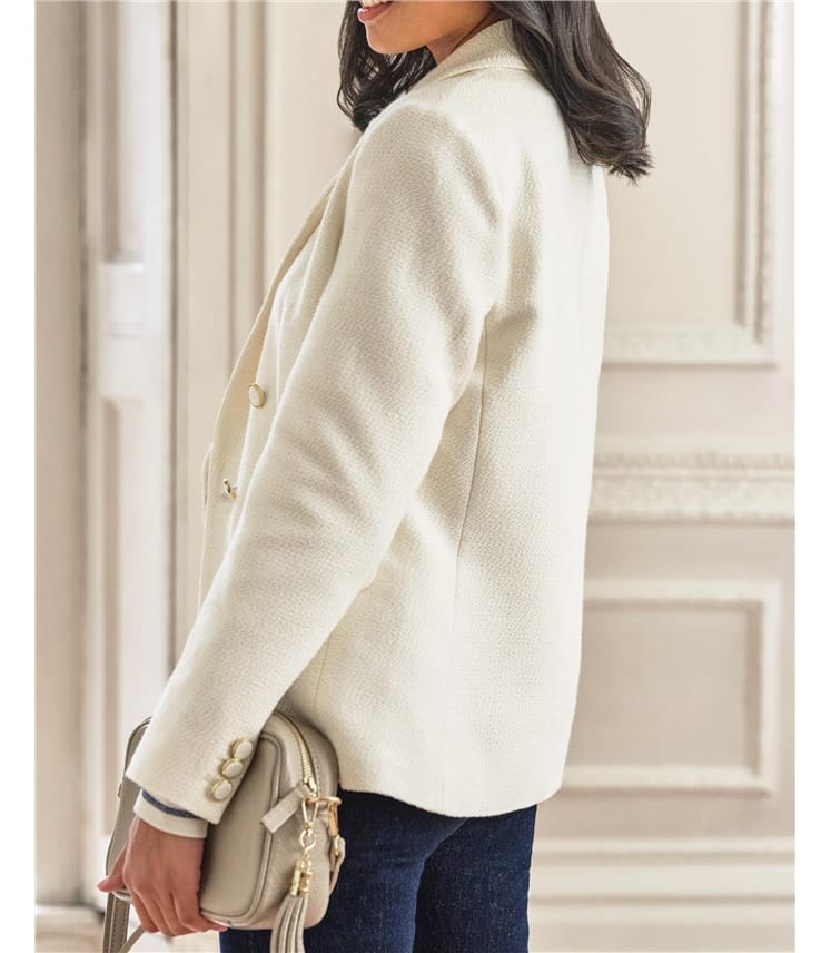 Textured Cotton Blazer