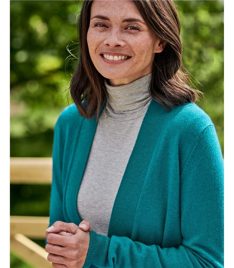 Gilet long ouvert - Femme - Cachemire & mérinos