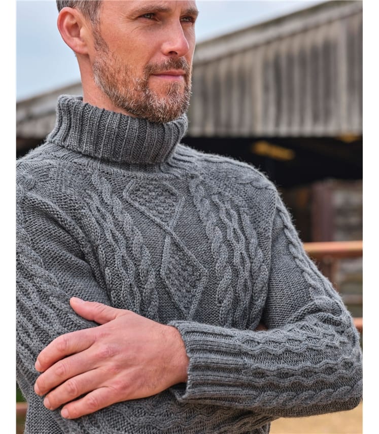 Fine knit polo neck jumper online