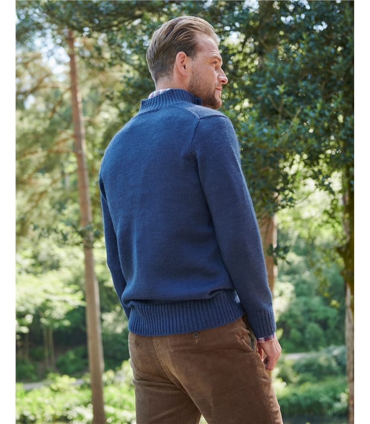 100% Pure Wool Country Zip Neck Sweater