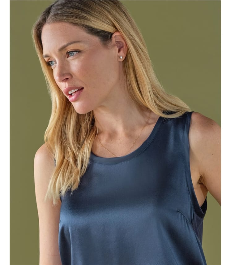 Silk Front Jersey Vest | Pure Collection Silk Front Jersey Vest | Pure Collection