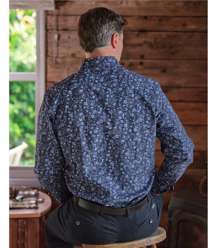 Printed Needle Cord Shirt