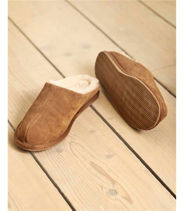 Mules bordées de laine - Homme - Peau de mouton