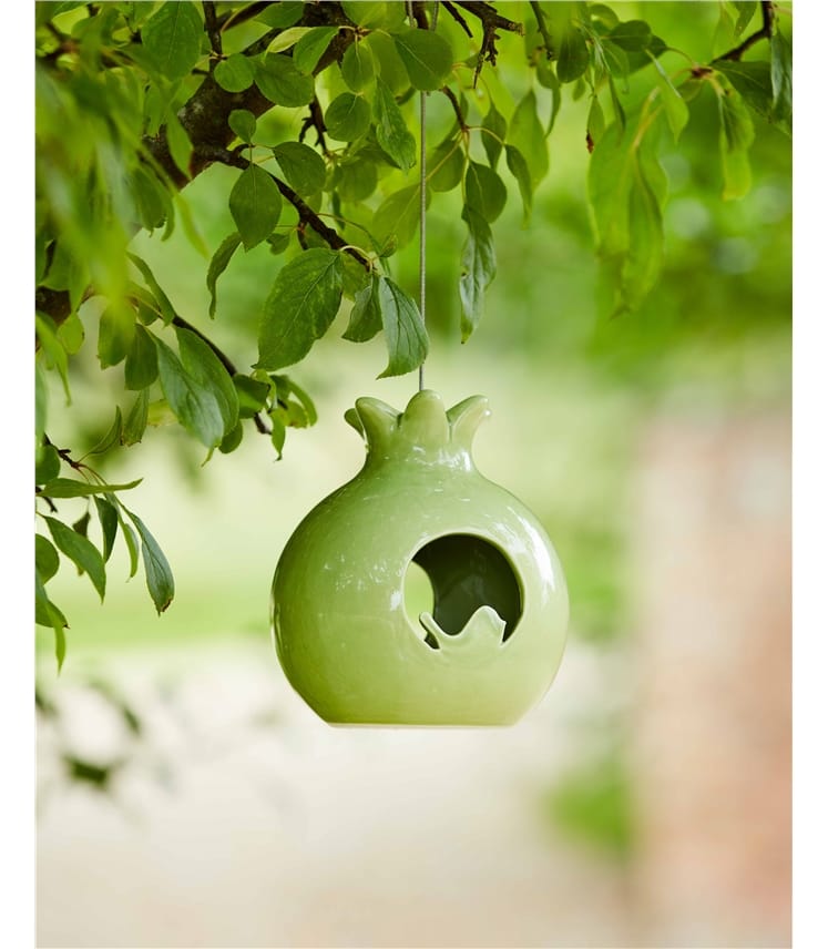 Burgon & Ball Sophie Conran Ceramic Bird Feeder Pomegranate