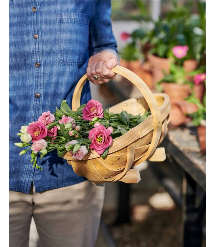 Natural Burgon & Ball Medium Traditional Wooden Garden Trug