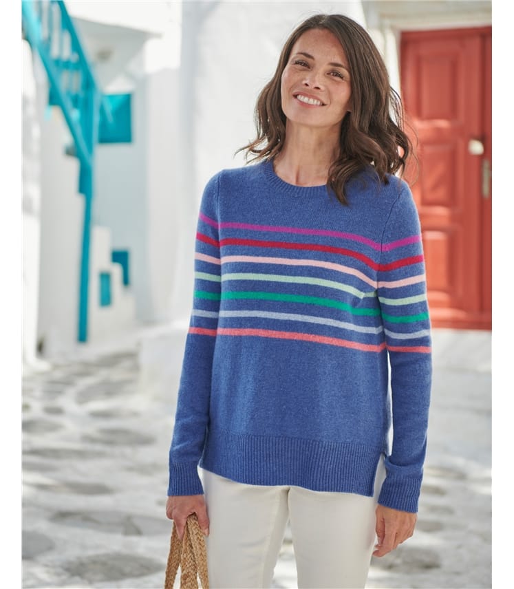 striped coloured jumper