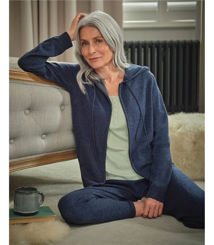 Cardigan à capuche Détente luxueux - Femme - Cachemire & Mérinos