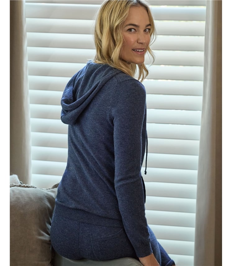 Cardigan à capuche Détente luxueux - Femme - Cachemire & Mérinos