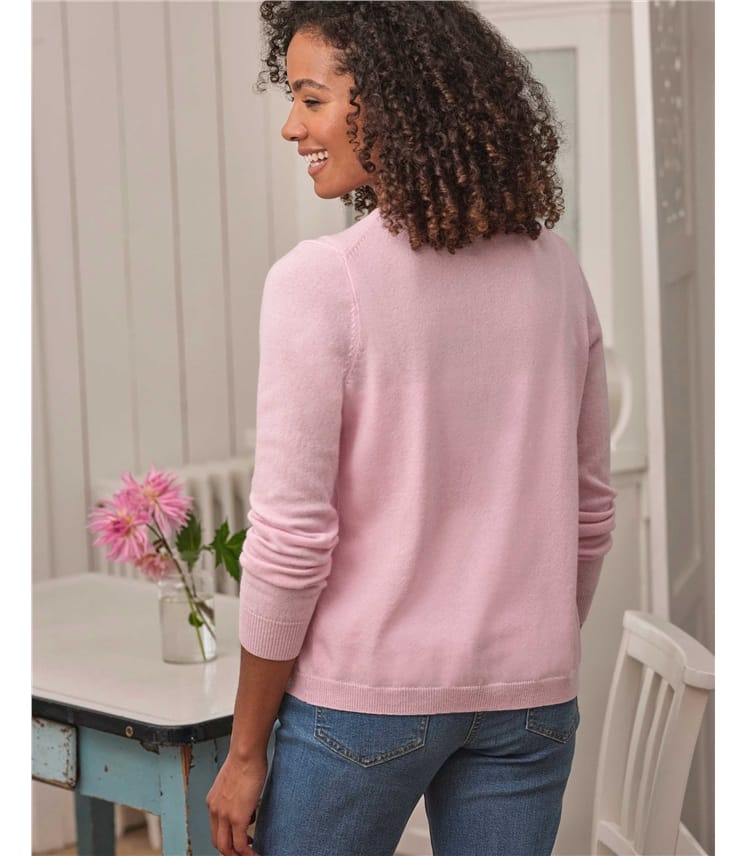 Cashmere Merino Classic V Neck Cardigan