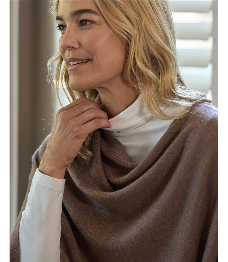 Luxuriöser Poncho aus reinem Kaschmir
