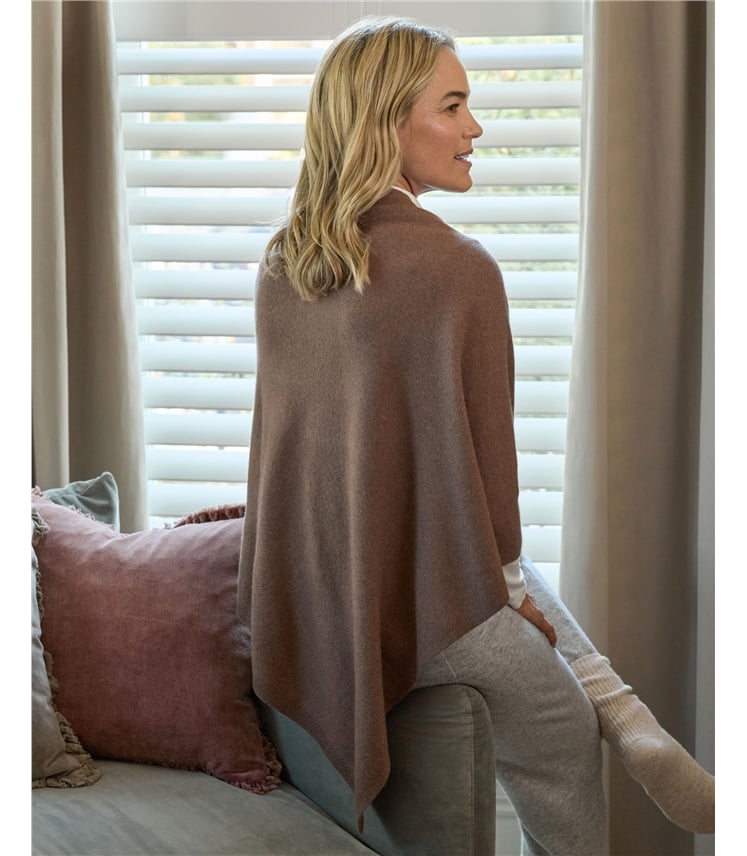 Luxuriöser Poncho aus reinem Kaschmir
