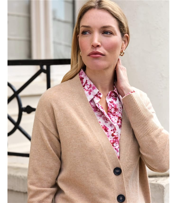 Pure Cashmere Boyfriend Cardigan