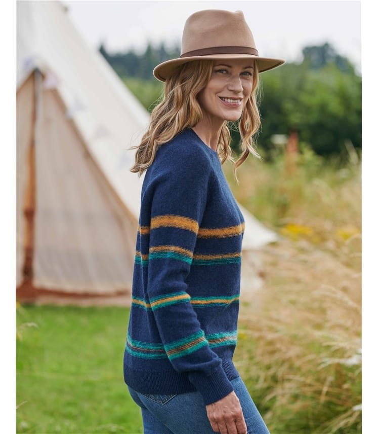 Lambswool Textured Stripe Sweater