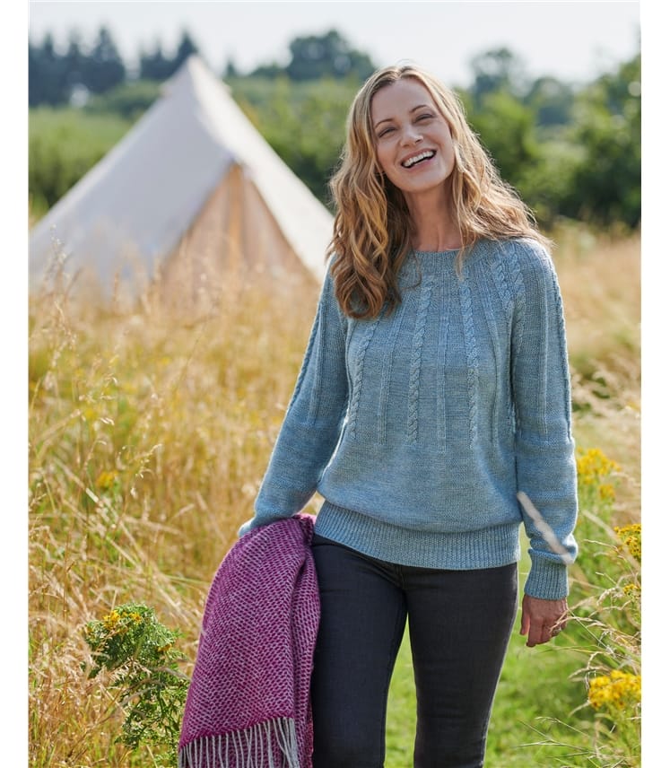 Women's Aran Sweaters | Womens Knitwear | WoolOvers US