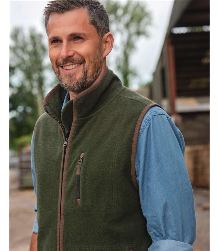 Mens gilet fleece hotsell