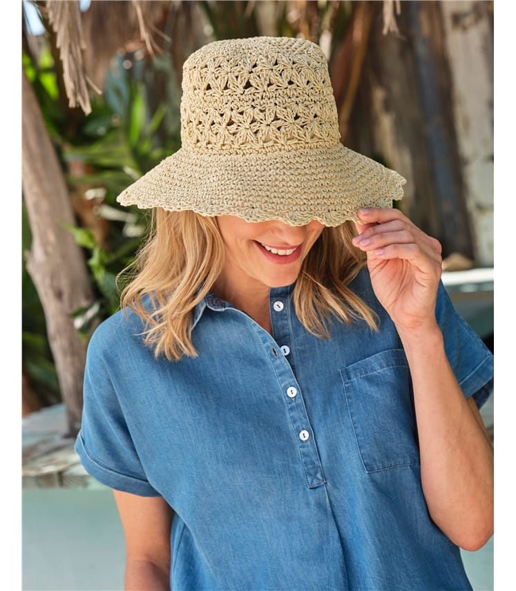 Scallop Edge Straw Hat