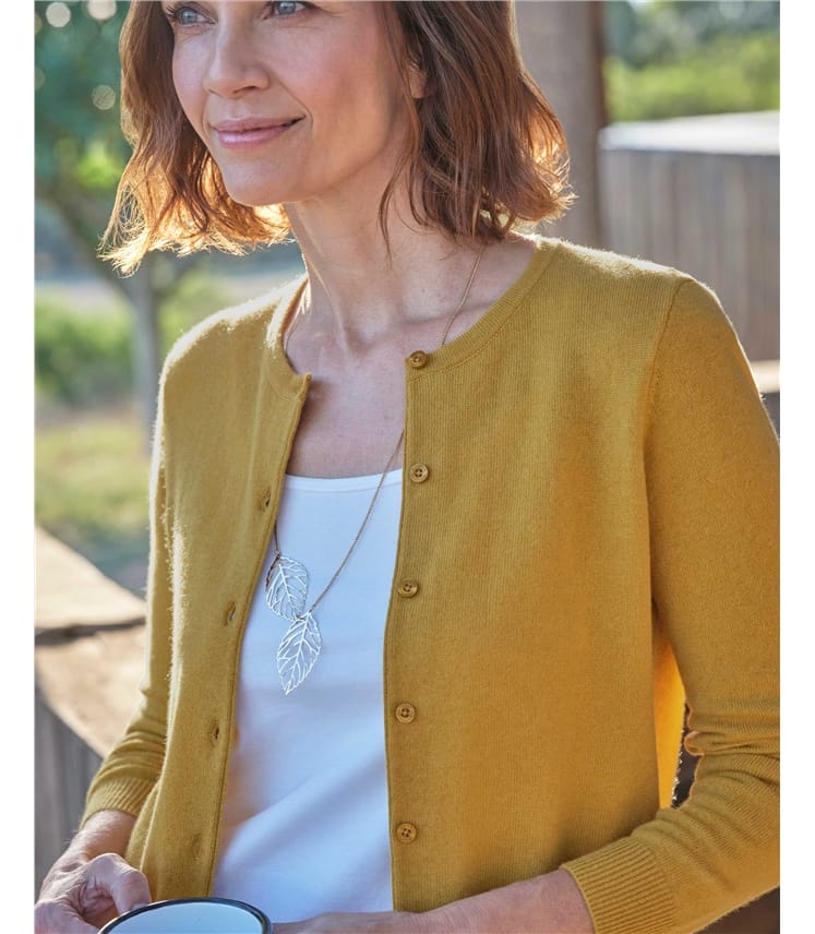 Cashmere Merino Crew Neck Cardigan