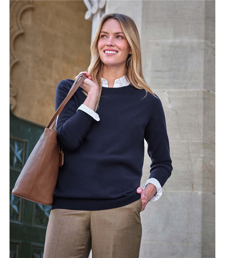 Womens Cashmere Boyfriend Sweater