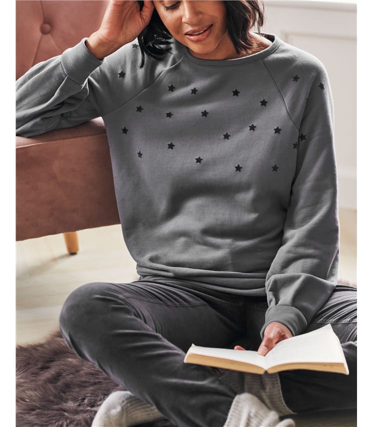 Grey | Organic Cotton Sweatshirt | WoolOvers US