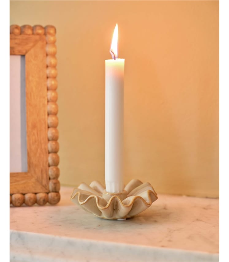 Porcelain Frill Candle Holder