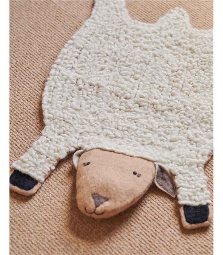 WoolOvers Unisex Babydecke aus Lammwolle Decke 95x70 cm 