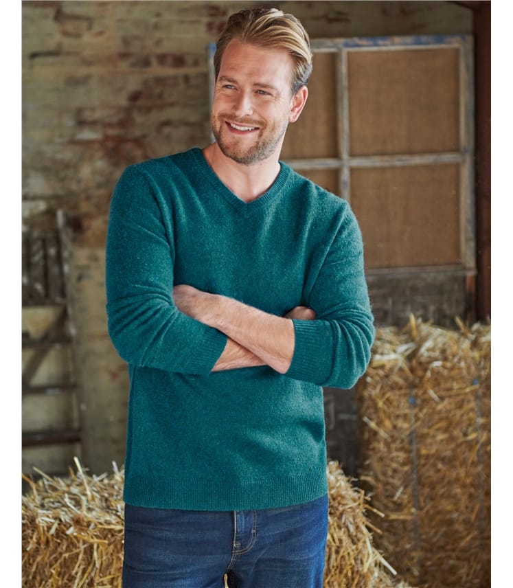 Lambswool V Neck Knitted Sweater