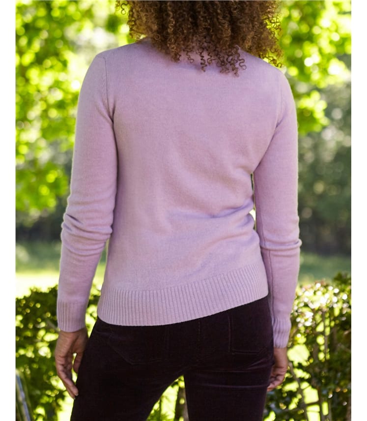 Strickjacke mit Reißverschluss aus Lammwolle für Damen
