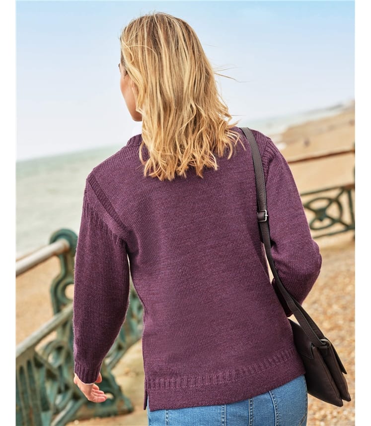 Guernsey-Pullover aus reiner Wolle für Damen