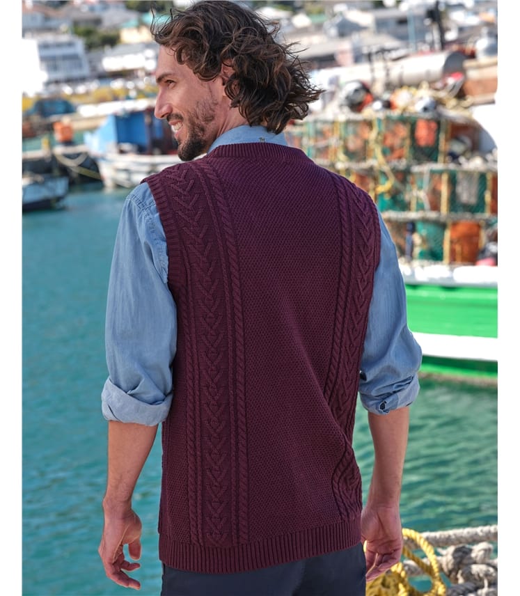 Mens Cable Waistcoat