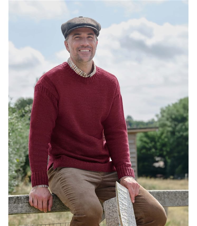 100% Pure Wool Knitted Guernsey Jumper