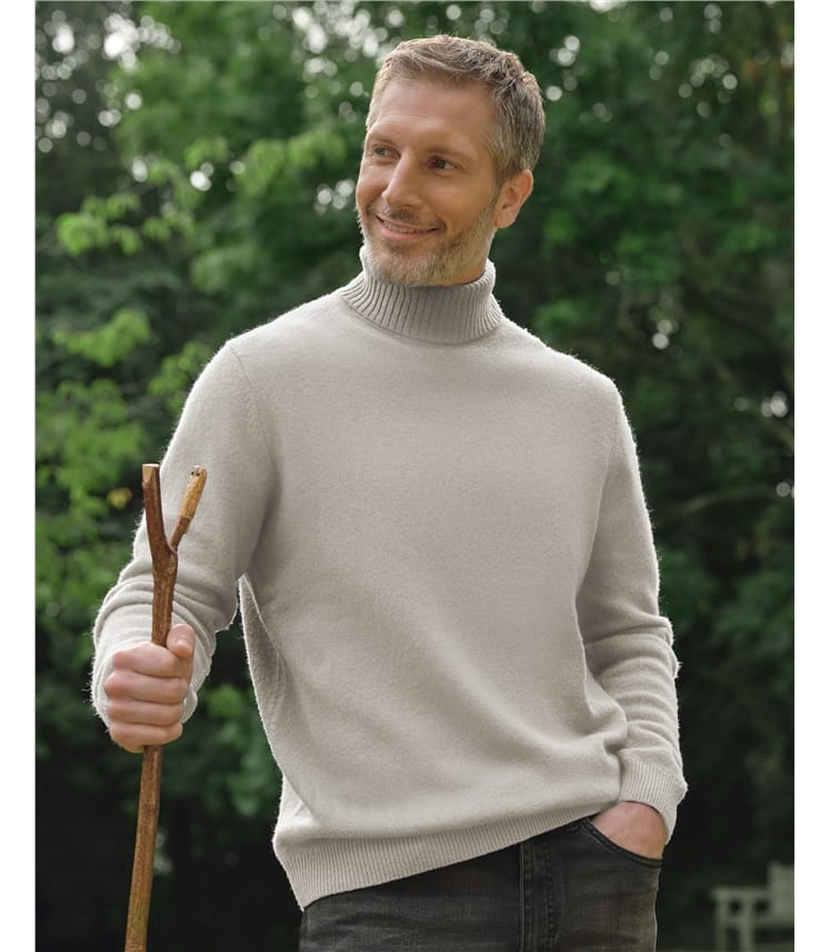 Rollkragenpullover aus Lammwolle für Herren