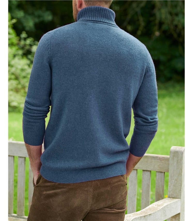 Pull à col roulé - Homme - Laine d’agneau certifiée 100% RWS