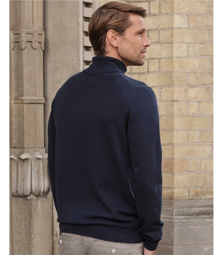 Mens Cashmere Roll Neck Sweater
