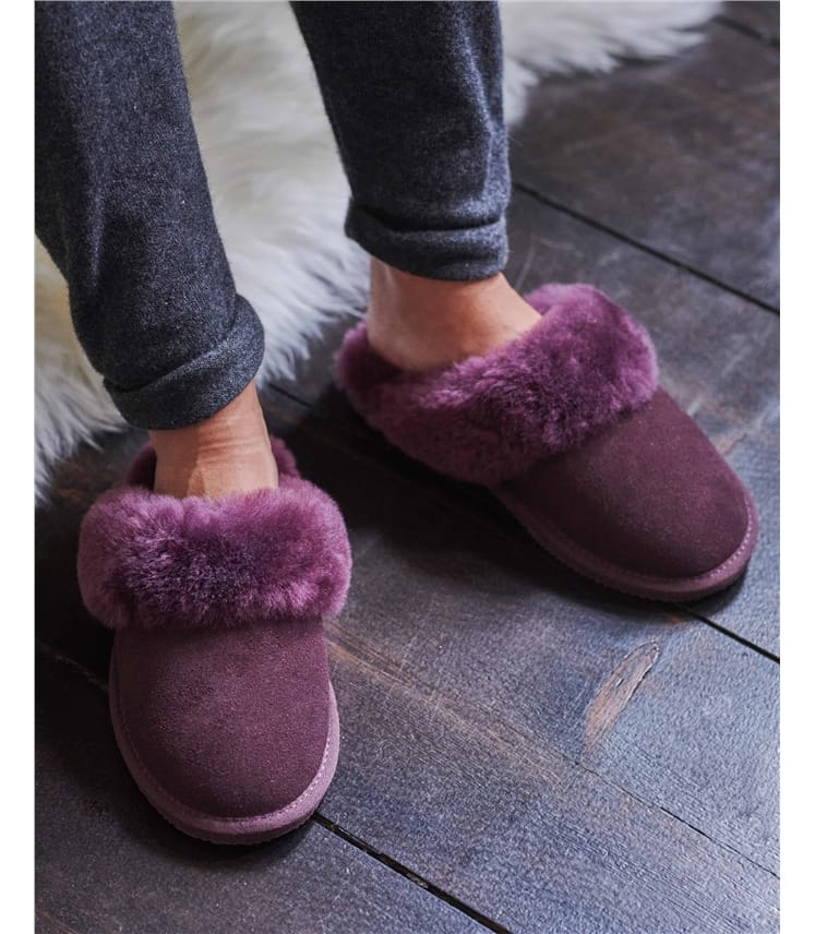 Sheepskin & Suede Mule