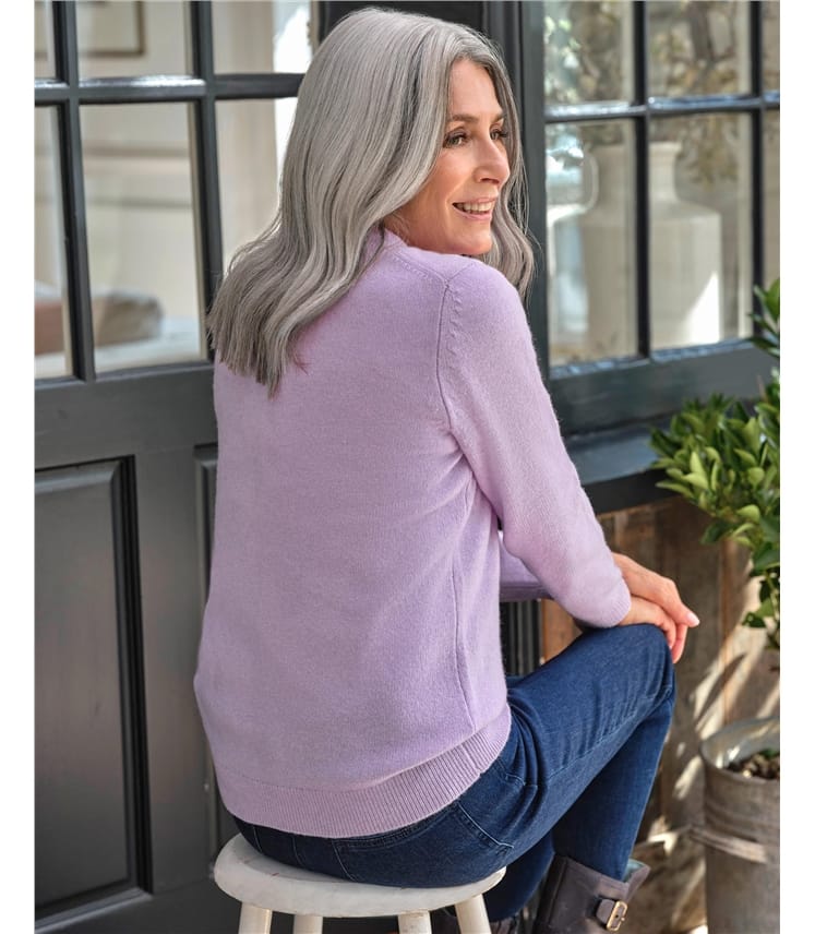 Womens Lambswool V Neck Jumper