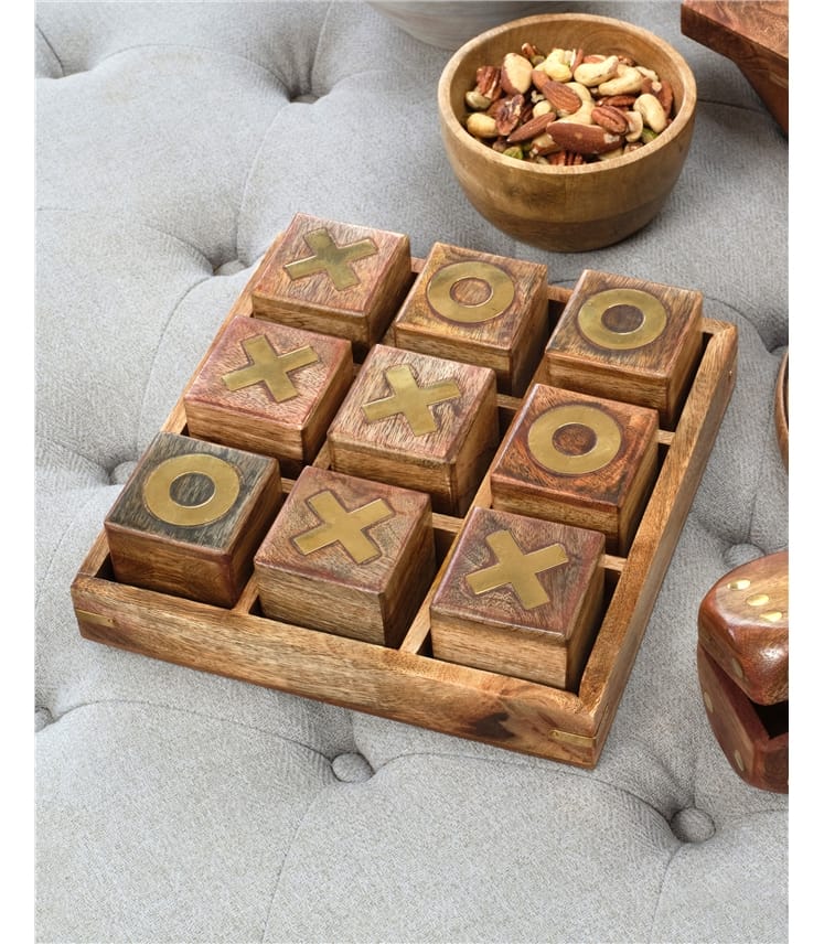 Wooden Noughts And Crosses Game