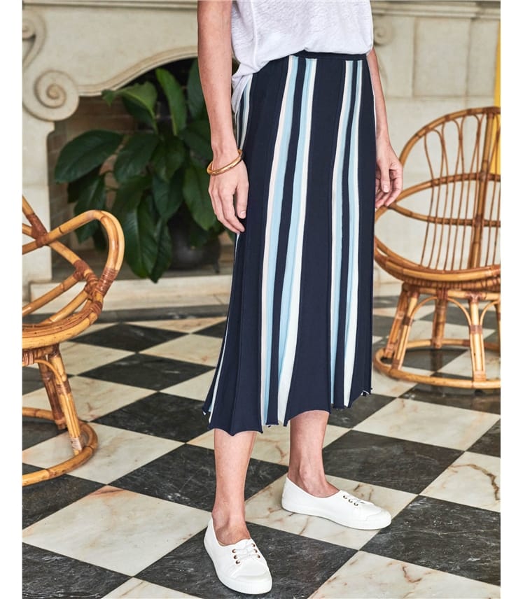 Knitted Stripe Skirt
